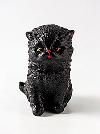 Копилка "Котенок малый" 16 см, чёрный