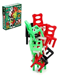 Настольная игра "На 4 ногах", новогодние стульчики, 18 стульев