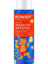 Детское экомасло для душа WONDER LAB нежный пудинг, 380 мл