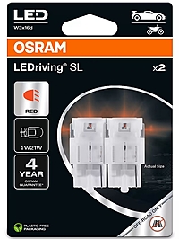 Лампа Osram LEDriving SL W21W Red 12V 2 шт. 7505DRP-02B