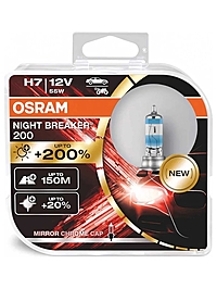 Лампа Osram Night Breaker 200 H7 12V 55W 2 шт 64210NB200-HCB