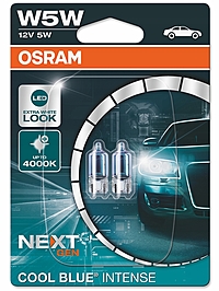 Лампа Osram Cool Blue Intense W5W 12V 5W 2 шт. 2825CBN-02B
