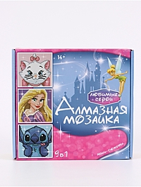 Алмазная мозаика 9 в 1 "Любимые герои"