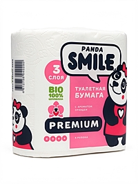 Бумага туалетная "SMILE " 3 слоя 4 рулона Орхидея
