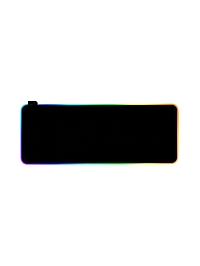 Коврик для компьютерной мыши 30х80х0,3 см, с подсветкой RGB, черный