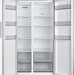 Холодильник Weissgauff WSBS 550 Built-in NoFrost Inverter White Glass белый стекло