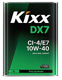 Масло моторное Kixx DX7 10W-40 CI-4/E7 4 л синт.