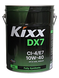Масло моторное Kixx DX7 10W-40 CI-4/E7 20 л синт.