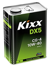 Масло моторное Kixx DX5 10W-40 CG-4 4 л п/синт.