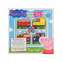 Пазл 4 в 1 Peppa Pig Транспорт 9-16-25-36 элементов