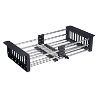 Корзина для сушки на раковину AFLORN AF90001F, нерж.сталь, 30-43.5×22×9 см, раздвижная, графит