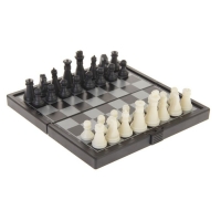 Игра настольная магнитная «Шахматы», пластик, чёрно-белые, 13х13 см