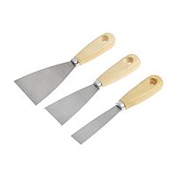 Набор шпателей TUNDRA, деревянная рукоятка, 25-50-80 мм, 3 шт.