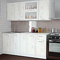 Кухонный гарнитур «Алина макси», 1800×1570 мм, цвет белый/пайн белый