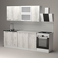 Кухонный гарнитур «Алина макси», 1800×1570 мм, цвет белый/пайн белый