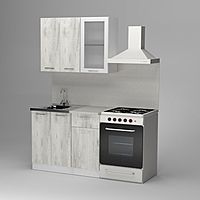 Кухонный гарнитур «Алина мини», 1000×1570 мм, цвет белый/пайн белый