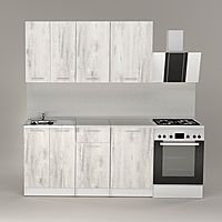 Кухонный гарнитур «Алина нормал», 1500×1570 мм, цвет белый/пайн белый