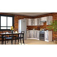 Кухонный гарнитур «Арина оптима», 1300×2500 мм, цвет белый/пайн экзотик