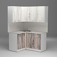 Кухонный гарнитур «Инна прайм», 1200×1400 мм, цвет пайн белый/пайн экзотик