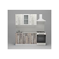 Кухонный гарнитур «Инна медиум», 1400×1570 мм, цвет пайн белый/пайн экзотик