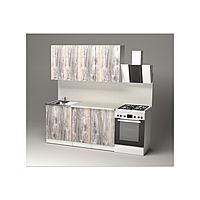 Кухонный гарнитур «Арина нормал», 1500×1570 мм, цвет белый/пайн экзотик