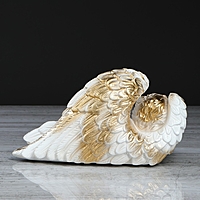 Сувенир "Ангел в крыле" большой, бело-золотой