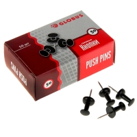 Кнопки силовые чёрные 50 шт GLOBUS карт/коробка