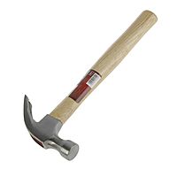 Молоток-гвоздодер LOM, деревянная рукоятка, 470 г