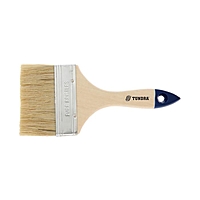 Кисть плоская TUNDRA, натуральная щетина, деревянная рукоятка, 4", 100 мм