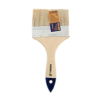 Кисть плоская TUNDRA, натуральная щетина, деревянная рукоятка, 4", 100 мм