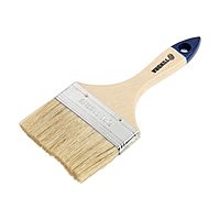 Кисть плоская TUNDRA, натуральная щетина, деревянная рукоятка, 4", 100 мм
