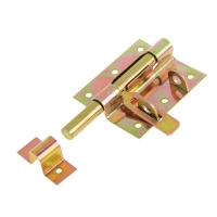 Задвижка дверная ЗД 010, 120 мм, под навесной замок, оцинкованная