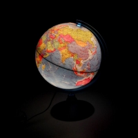 Глобус политический рельефный диаметр 250мм "Классик Евро", с подсветкой