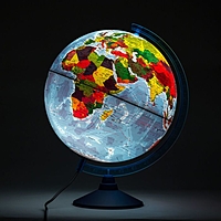 Глoбус физико-политический «Классик Евро», диаметр 320 мм, с подсветкой