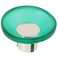 Ручка кнопка PLASTIC 001, пластиковая, зеленая