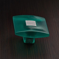 Ручка кнопка PLASTIC 003, пластиковая, зеленая
