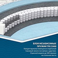 Матрас «Бари Black and White»‎, размер 180х200 см, высота 19 см, трикотаж