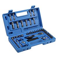 Набор инструментов в кейсе TUNDRA, автомобильный, CrV, 1/4", 47 предметов