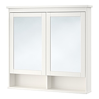 Зеркальный шкаф ХЕМНЭС 2 дверцы, белый, 103x16x98 см