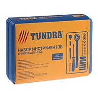 Набор инструментов в кейсе TUNDRA, автомобильный, CrV, 1/4" и 3/8", 44 предмета