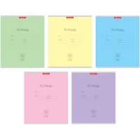 Тетрадь 12 листов косая линейка "Классика", картонная обложка, микс, EK 35203