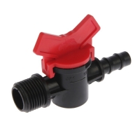 Муфта-коннектор, с краном шаровым, d=10 мм х d=1/2" (12 мм) - внутренняя резьба