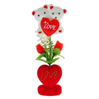 Декор-украшение для букетов "Влюбленные мишки " с сердечком