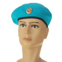 Берет голубой кокарда метал,Ог 54-58см