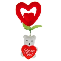Декор-украшение для букетов "Мишка с сердечком"