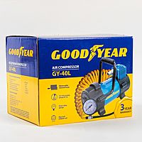 Компрессор автомобильный Goodyear GY-40L, 40 л/мин, со съемной ручкой, съемный витой шланг, с сумкой