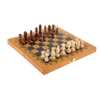 Игра настольная 3 в 1: нарды, шахматы, шашки, поле 34 × 34 см
