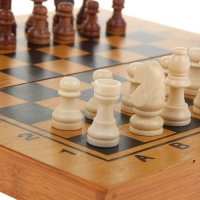 Игра настольная 3 в 1: нарды, шахматы, шашки, поле 34 × 34 см