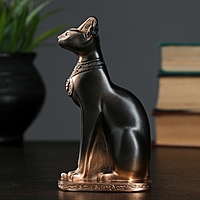 Статуэтка "Египетская кошка" золото, чёрная