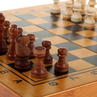 Игра настольная 3 в 1: нарды, шахматы, шашки, поле 39 × 39 см